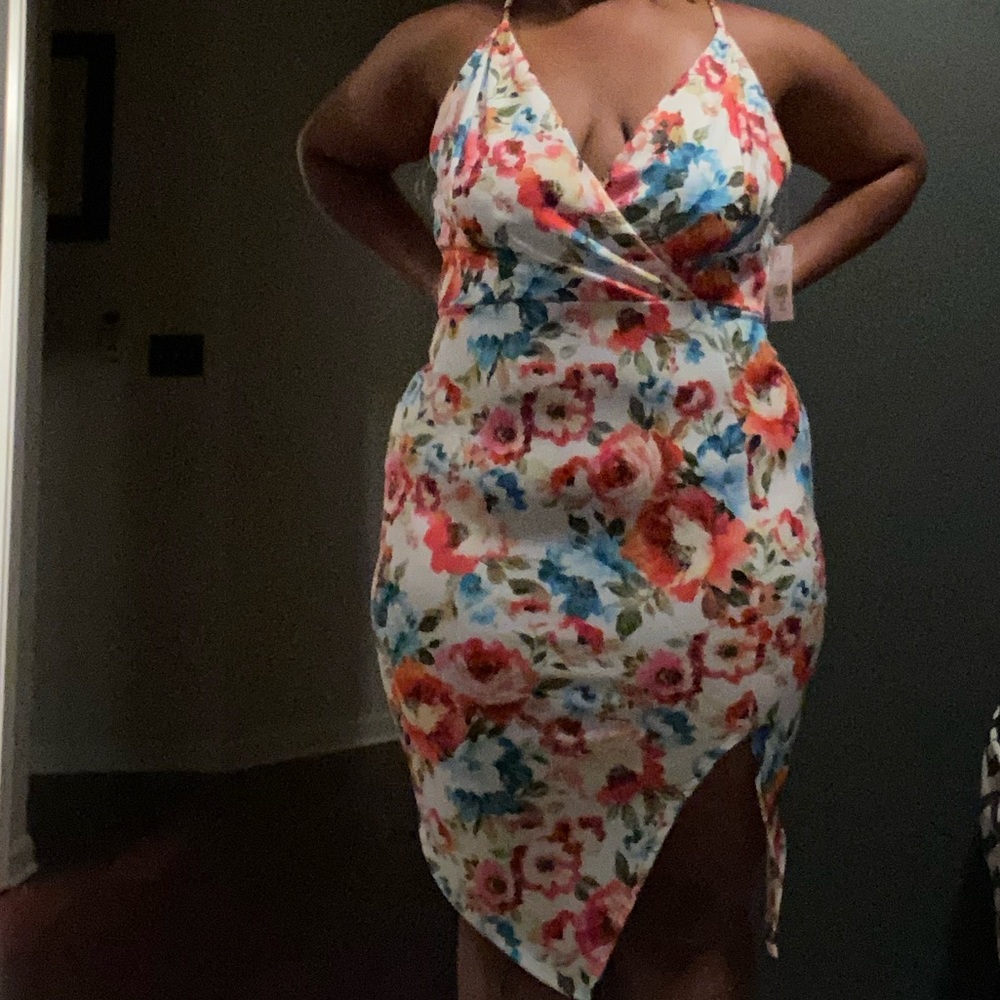Floral/White Dress